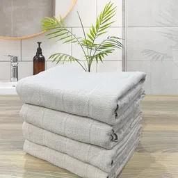 LABHAM Beige 4 Pieces 300 GSM Pure Cotton Quickdry & Light Weight Bath Towel-image-98