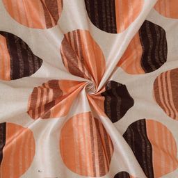 Cortina Set of 2 Orange & Magenta Printed Window Curtains image 3
