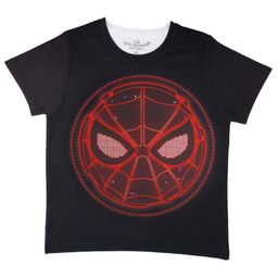 Marvel by Wear Your Mind Boys Black & White Printed Round Neck T-shirt-image-83