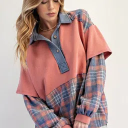 Mast & Harbour Women Checked Sweatshirt-picture-43