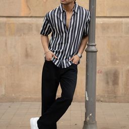 Powerlook Short Sleeves Flowy Shirt-image-1
