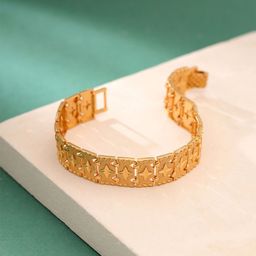 Yellow Chimes Brass Gold-Plated Link Bracelet-image-94