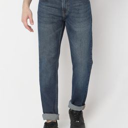 SPYKAR Men Ricardo Comfort Fit Straight Leg Fit Light Fade Pure Cotton Jeans-image-79