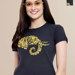 Mast & Harbour Women Typography 2 Printed Applique T-shirt-image-50