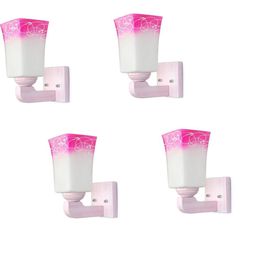 1ST TIME Pink & White Solid Glass Traditional Cylinder Wall Lamps Wall Lamps-picture-26