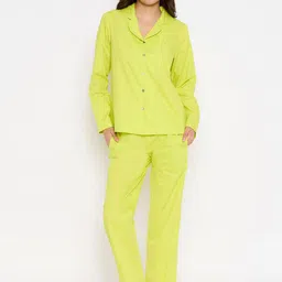 Antimony Women Shirt Pant Lapel Collar Night suit-image-30