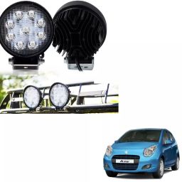 Cartronics Waterproof 9 LED Round Fog Light with Mounting Brackets for Maruti Suzuki A-Star-95