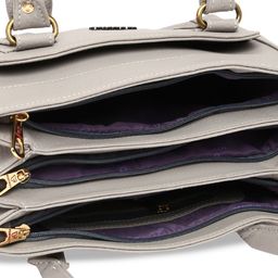 Fostelo Grey PU Structured Shoulder Bag image 3