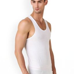 CAVENDERS Men White Innerwear Vests-picture-1
