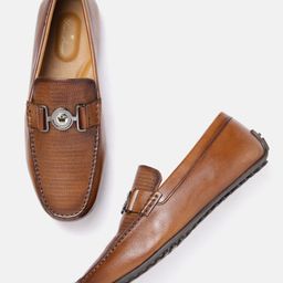 Louis Philippe Men Textured Leather Driving Shoes-image-25