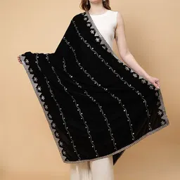Moda Chales Embroidered Velvet Dupatta-image-71