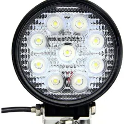 Cartronics Waterproof 9 LED Round Fog Light with Mounting Brackets for i20 image 3