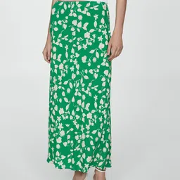 MANGO Floral Print Straight Midi Skirt-picture-35