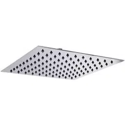 GENERIC 6x6 inch Plastic Silver Wall Mount Shower Head with Wall Flange, FG3246-image-2