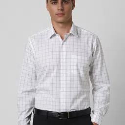 Van Heusen Men Spread Collar Checked Cotton Formal Shirt-picture-15