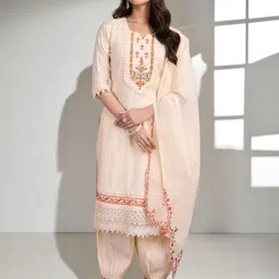 SZN Women Floral Embroidered Kurta with Salwar & Dupatta-picture-49