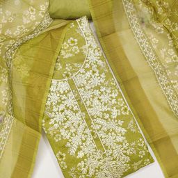 Mitera Embroidered Art Silk Unstitched Dress Material-picture-16