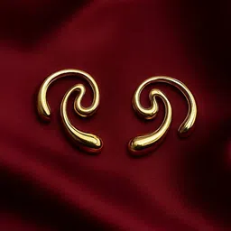 ISHTAARA Set Of 3 Stainless Steel Gold-Plated Contemporary Korean Studs-picture-43