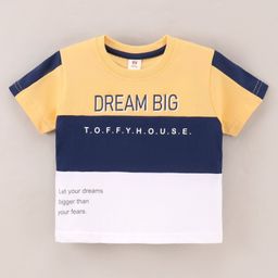 ToffyHouse Half Sleeves Sports T-Shirt Dream Big Print - Yellow-picture-13