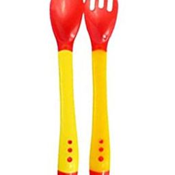 SYGA Silicone Fork And Spoon Set - Yellow-13