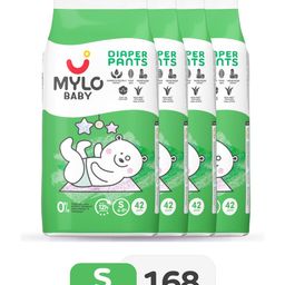 Mylo Baby Diaper Pants Small (S) Size ADL Technology 12 Hours Protection Pack of 4 - 168 Pieces-13