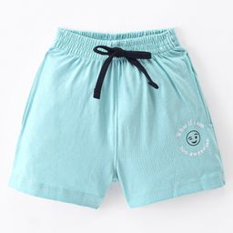 Fido Single Jersey Smiley Printed Shorts - Sea Green-image-17