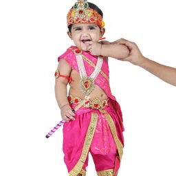 itsmycostume tsmycostume Janmashtami Theme Krishna Costume Set - Pink-picture-47