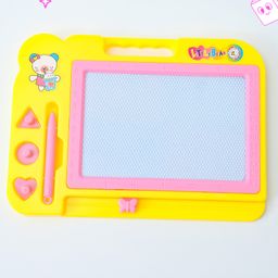 Creative Doodle Board With Pen and Shape Stamps - Yellow-19