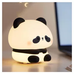 Elecart Cute Panda Rechargeable Touch Control Night Light, Animal Silicone Nursery Night Lamp for Kids Baby Birthday Gifts-picture-13
