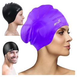 JD FRESH Silicone Swimming Cap - Purple-71