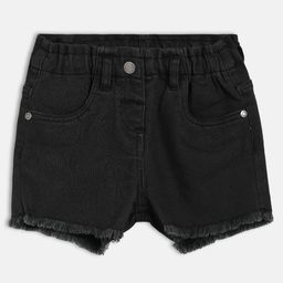 MINI KLUB Cotton Woven Solid Frayed Shorts - Black-picture-43