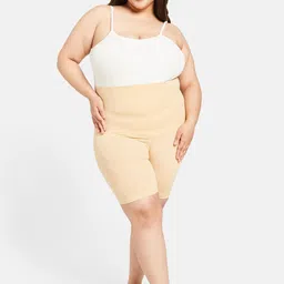 Curves By ZeroKaata Women Plus Size Seamless High-Waist Tummy & Thigh Shapewear-image-63