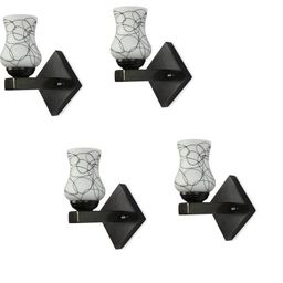 1ST TIME Black & White Solid Glass Traditional Cylinder Wall Lamps Wall Lamps-picture-1