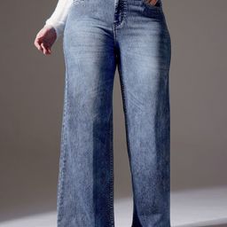 Miss Chase A+ Women Wide Leg High-Rise Heavy Fade Stretchable Jeans-image-85