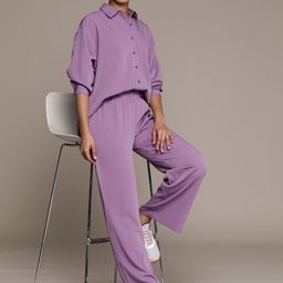 The Roadster Lifestyle Co. Women Drop Shoulder Sleeves Co-Ords-image-69