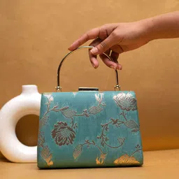 ARTKLIM Embroidered Box Clutch-45