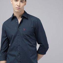 U.S. Polo Assn. Pure Cotton Tailored Fit Opaque Casual Shirt-image-54