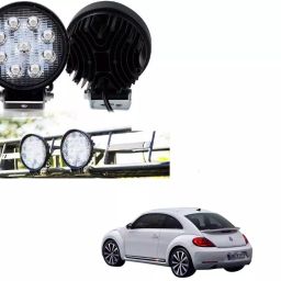 Cartronics Waterproof 9 LED Round Fog Light with Mounting Brackets for Volkswagen Beetle-51