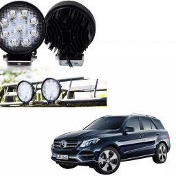 Cartronics Waterproof 9 LED Round Fog Light with Mounting Brackets for Mercedes Benz NA-26