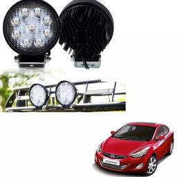 Cartronics Waterproof 9 LED Round Fog Light with Mounting Brackets for Elantra-25