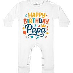 Arvesa Happy Birthday Papa Printed Bodysuit-image-97