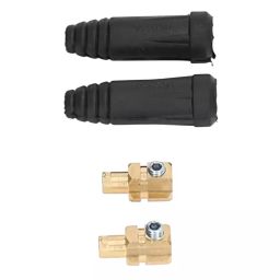 SHIV ALASKA Male Welding Cable Plug Socket 100 A 150x150 mm Rubber & Brass, 315A-40