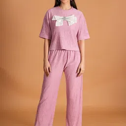 Belfry Self Design Round Neck Pure Cotton Top With Trouser-picture-8