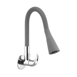 Jabra Dual Flow Sink Cock Cosmo Series Brass Chrome Finish Wall Mount Grey & Silver-image-68
