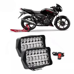 Cartronics 21 LED Fog Light With On/Off Switch for TVS Apache RTR 180 Black(Set of 2 Pcs)-12