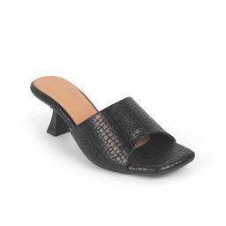 Tresmode Women Textured Leather Block Heel Sandals-14