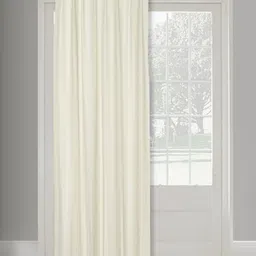 Fabindia Teal Striped Room Darkening Door Curtain-image-57
