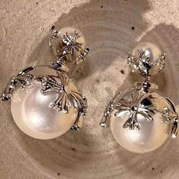 AKISON JEWELS Circular Pearl Studs Earrings-image-97