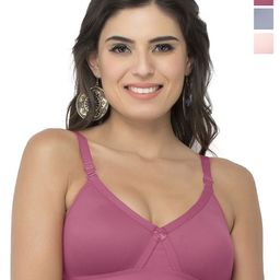 College Girl Women Pack of 3 Full Coverage Lightly Padded and Non-Wired Bra-58