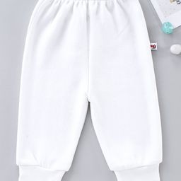Mom's pet Full Length Solid Thermal Pants - White-image-26